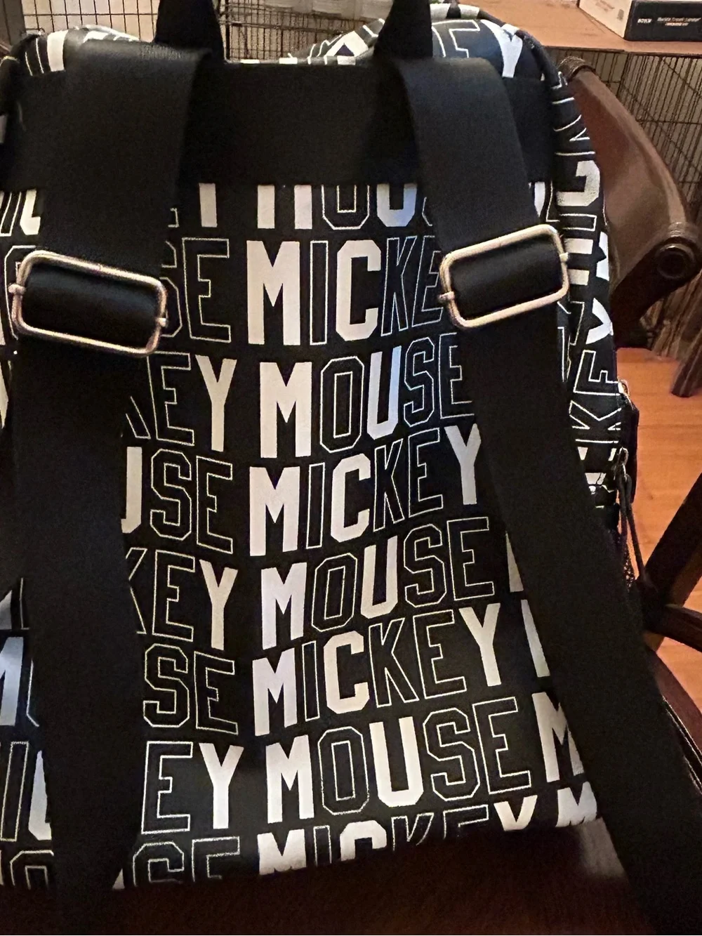 Disney Mickey Mouse Black &White Logo Print Backpack Unisex